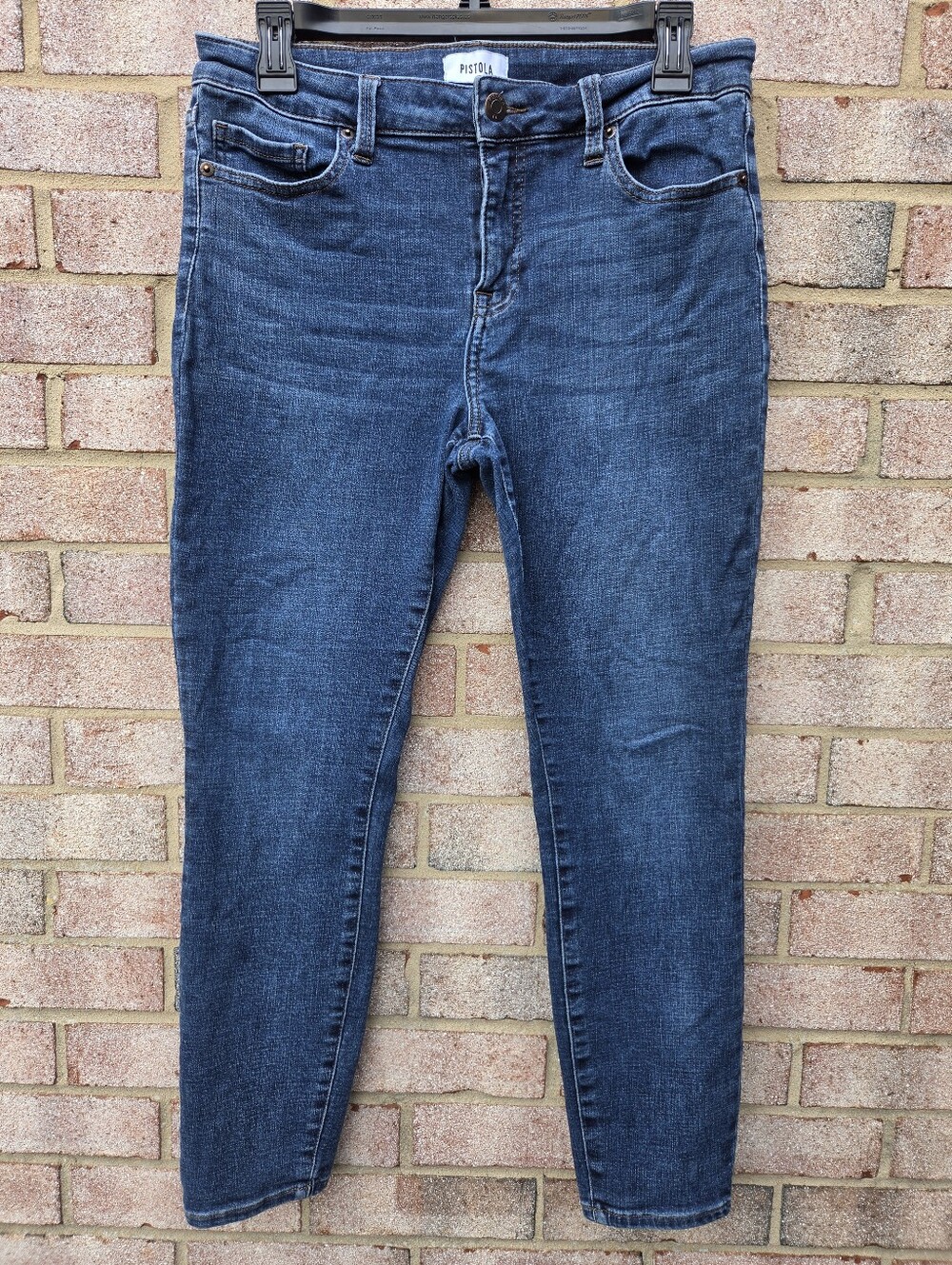 PISTOLA Dark Blue Mid-Rise Stretch Skinny Jeans Womans Size 30